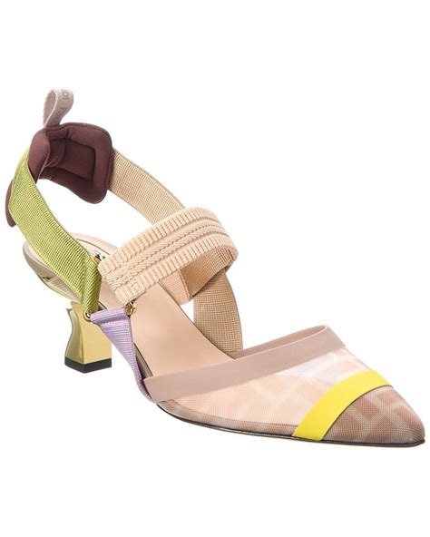 fendi colibri pump|fendi colibri mesh slingback pumps.